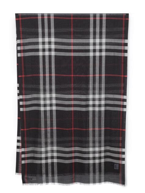 burberry giant check wool and silk-blend scarf